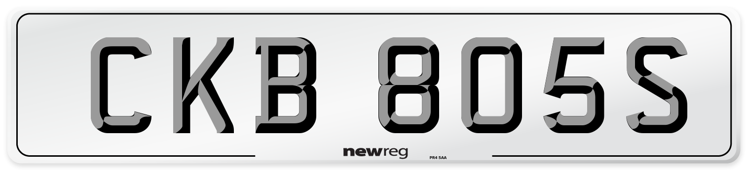 CKB 805S Number Plate from New Reg
